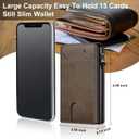 Card Wallet for Men Slim Minimalist: Smart Pop Up Wallets with Money Clip - RFID Front Pocket Credit Card Holder - Gift for Men Husband