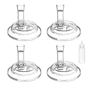 Straw Sippy Nipples for Dr Browns Narrow Neck Baby Bottles, Transition Cup Replacement Food Grade Silicone Soft Nipple 6m+, Pack of 4