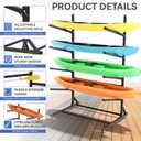 RDCMKL Freestanding Kayak Storage Rack, Heavy Duty Adjustable Stand for Kayaks, SUPs, Paddleboards, Canoes, Weatherproof