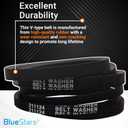 BlueStars 211124 & 211125 Washer Belt Assembly - Compatible with Whirlpool Maytag Jenn-Air Washers - Replaces 12112425 12112425VP 210024 AP4011179 PS2005284 22002570