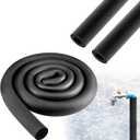 Pangda 2 Pcs 6 ft 1 Inch ID Foam Pipe Insulation Tubing, Black Pool Noodle, Black Foam Tube Cover for Ac Line Set, HVAC Insulation, Water Line Protection, Gym Handle Padding