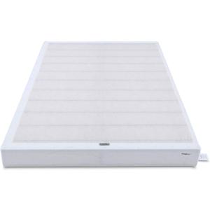 Amazon Basics Smart Box Spring Bed Base, 9-Inch Height Mattress Foundation, Tool-Free Easy Assembly, Metal Frame, Cal King, 83" x 71" x 9", White