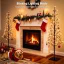Lomotech Christmas Tree Lights - 216 Leds 5Ft Artificial Christmas Tree with Timer, Includes 27 Leds Twinkle Lights for Holiday, Wedding, Party, Christmas Decorations (Warm White)