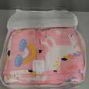 Kivik Cooling Weighted Blanket 7 Pounds, Breathable Weighted Blankets, Ultra Soft Heavy Throw for Relaxing & Sleeping, Machine Washable, 41 x 60 Inches, Cute Unicorn Printing, Light Pink