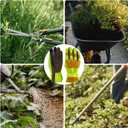 ZLUXURQ Gardening Gloves for Women and Men, Work Gloves for Yard Work (Small-8.38'', Fluorescent Green(touchscreen))