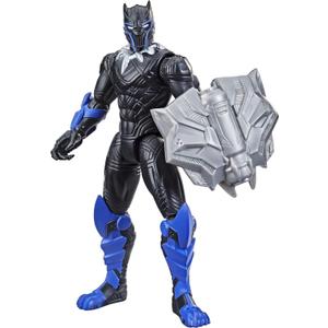 Marvel Avengers Mech Strike 6-inch Scale Action Figure Toy Black Panther with Compatible Mech Battle Accessory, for Kids Ages 4 and Up