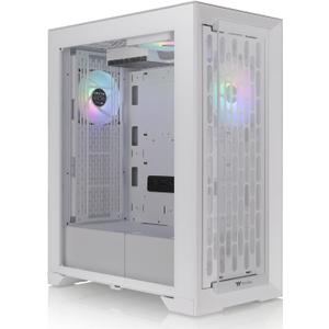 Thermaltake CTE T500 TG ARGB Snow E-ATX Full Tower with Centralized Thermal Efficiency Design; 3x140mm White CT140 ARGB Fans Pre-Installed; Tempered Glass Front & Side Panel; CA-1X8-00F6WN-01; White