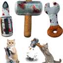 Cat Toys Funny Tools 3 Pcs, Horror Adult Cat Enrichment Catnip Toys with Crinkle Sound, Realistic Design Gifts for Bored Indoor Exercise, Halloween, Photo Moments (6.57")
