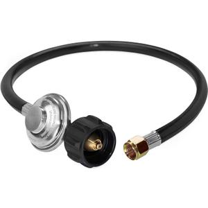 DOZYANT Propane Regulator and Hose Universal Grill Regulator Replacement Parts, QCC1 Hose and Regulator for Most LP Gas Grill Heater and Fire Pit Table, 2 Feet