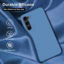 bemal for Samsung Galaxy S25 Plus Case - Smooth Silky Liquid Silicone - Slim Fit Soft Microfiber Lining - Designed for Women and Girls - Shockproof Protective Phone Cover 6.6"- Sea Blue