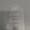 1 PCS Acrylic Wedding Signs for Ceremony Reception,5x7 Inch Clear Wedding Signage with Stand,Gifts and Cards