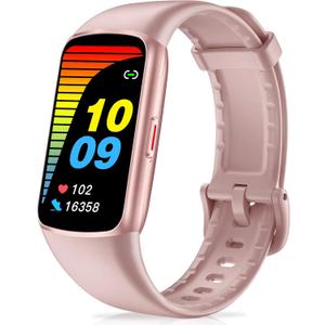 Zeacool Fitness Tracker with 24/7 Heart Rate, Blood Oxygen Sleep Monitor, 123 Sports Modes Calories Smart Watch,IP68 Waterproof Step Counter Activity Trackers Health Pedometer for Women Men (Pink)