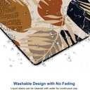 Mouse Pad, Square Abstract Mouse Pad, Cute Mouse Mat Waterproof Non-Slip Rubber Base Mouse Pads for Office Laptop, Brown Leaves