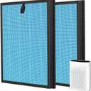 2 Pack MK-D05 Air Filter Replacement for A-EVE MK-D05 Air Purifiers, 4-in-1 High-Efficiency Filter - Standard Version, Blue