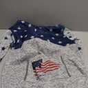 Womens Vintage Loose Casual Hoodie Long Sleeve Pullover Tops Sweatshirt with Kangroo Pocket (Medium, Flag-blue)