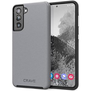 Crave for Galaxy S21 Case, Shockproof Protection Dual Layer Case for Samsung Galaxy S21, S21 5G (6.2 inch) - Slate