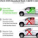 4PCS Window Rain Guards Fit for Chevy Silverado GMC Sierra 1500 20192026 2500/3500HD Crew Cab 20202026 Outside Tape-On Mount Vent Deflectors Visors Accessories(for Silverado/Sierra1500CrewCab)