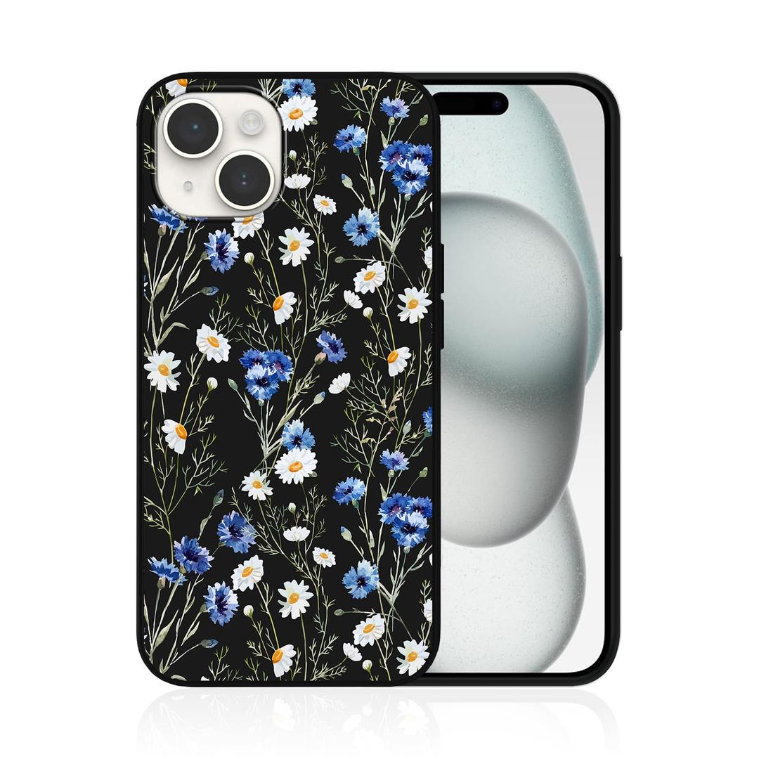 MSEAANBK Designed for iPhone 15 Watercolor Flowers Acrylic Drawing Pattern Phone Case for iPhone 15 6.1" Soft TPU Full Body Shockproof Protection Cover for Men Women Boys Girls