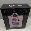 Gusto Nostro Crystal Wine Glasses Set of 4, 22 Oz Long Stem Modern Wine Glasses for White and Red Wine, Dishwasher Safe, Fancy, Elegant, Large and Tall Wine Glass for Wedding Christmas Anniversary (Crystal Design 3)