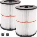 2 Pack  Cartridge Filter for Craftsman 917816 17816 Vacuum Filter General Purpose Wet Dry Air Filter Wet Dry Vac fit 5 Gallon and Larger Vacuum Cleaner
