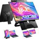 Laptop Screen Extender 16.1", 1200P FHD, Portable Monitor 360 Rotating Detachable Stand, Height Adjustable Monitor Extender for Laptop 13-17.5", Plug-Play for Tablet, PC, Phone, etc