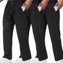 3 Pack Men's Athletic Pants with Zip Pockets, Lightweight, Quick Dry, Workout Sweat Pants (XX-Large, Black,Black,Black)