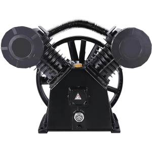 Cast Iron Twin Cylinder Air Compressor Pump Replacement, 145PSI 4HP, 8Bar