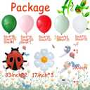 Love Bug Balloon Garland Arch Kit, 157PCS Red Green Pastel Pink Lady Bug Daisy Balloons for A little Love Bug is on the Way Party Decorations Wild Flower Baby in Bloom Baby Shower Party Favors