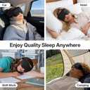 LitBear Long Lash Sleep Mask for Women Men Side Sleeper, 3D Contoured Light Blocking Sleeping Mask, Soft Comfortable Eye Mask Sleep with Adjustable Strap, Pouch for Travel, Black