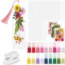 376 Pcs DIY Bookmark Making Kit, 150 Bookmark Laminating Pouches Bulk with 150 Tassels and Puncher DIY Projects Party Favor Gift for Reading Women Book Lovers(2 x 8 Inch,Pink)