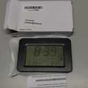 Handy Atomic Alarm Clock - 6'' Battery Operated Digital Clock with Seconds, Self-Setting, Auto Sync, DST, Selectable Time Zones,Portable Travel Desk Clock with 5s Touch Backlight for Bedroom (Black)