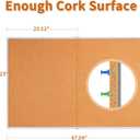 maxtek Large Cork Board 48 x 36 in, Bulletin Board for Walls, 4'x 3' Extra Aluminum Framed Corkboard, Foldable Wall Mounted Pin Memo Notice Cork Board for Office, Home Wall Display