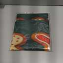 Merry Christmas Banner 118x20 Inches Green Backdrop Gingerbread Lettering Santa Hat Red Gloves Christmas Ornaments Holiday Wall Hanging Indoor Outdoor Winter Party Decoration