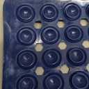 Linoows Non-Slip Bathtub and Shower Mats, Power Grip Bath Mat 35 x 16.3 Inch with Suction Cups and Drain Holes for Tub Bathroom Floor Safety, Machine Washable Soft Bathmat, Navy Blue