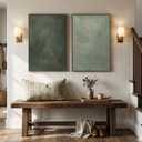 Large Framed Green Abstract Wall Art, 2 Piece Modern Canvas Art Prints Paintings, Minimalist Sage Green Abstract Pictures for Living Room, Hallway, Dining Room, Bedroom, Office Wall Decor 24x36 In, 24" W x 36" H x 2Pcs