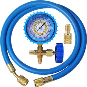 R410a Recharge Kit AC Charging Hose, R134a R22 R404a R410a Manifold Gauge Hose Kit for Air Condition Refrigeration Charging Testing