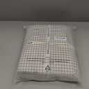 MooMee Gingham Duvet Cover Set 100% Washed Cotton Linen Like Textured Breathable Durable Soft Comfy Modern Checkered Design (Mini Gingham Tannish Linen Grey, King 104"x90")