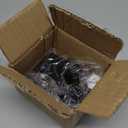 Joyyy Christmas Stocking Holders for Mantle Set of 4 Heavy-Duty Cast Iron Xmas Stocking Hangers Hooks for Mantel with Protective Pad for Fireplace Home Shelf (Black)