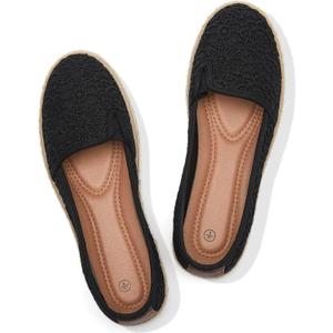 POVOGER Flats Shoes Women Slip On Shoes Womens Loafers Dress Shoes for Women Shoes Flats Comfortable(Black,US7)