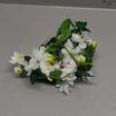 GhuaH 2 Pcs Artificial Flowers Garland for Outdoors White Faux Gardenia Garland 12Ft Silk Rose Hanging Vines Floral for Wedding Arch Party Wall Garden Ceremony Backdrop Fence Spring Decor