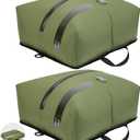 ONTYZZ Travel Vacuum Compression Bags Space Saver Vacuum Bags Reusable Compression Bag with IP67 Waterproof Zipper for Travel Suitcases and Backpack, Two Pack Green NO PUMP!