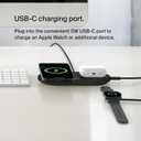 Belkin 2-in-1 Wireless Charging Pad w/ Qi2 15W + Additional USB-C Port - MagSafe-Compatible Charger, Charging Station for iPhone 16 & 15 Series, Samsung Galaxy S25 Series, AirPods, & More - Black