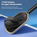 Pickleball Paddle with T700 Raw Carbon Fiber Surface & 16mm STR-Core Power Polymer Core, Premium Pickle Ball Racket Designed for Ultimate Spin & Consistency, USAPA Approved