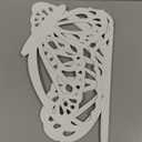 Yousoontic 2 Pcs Large Wooden Butterfly Props - 20" and 17.5" Standing Wings Cutout Backdrop Decoration for Birthday, Baby Shower, Wedding Party(White)