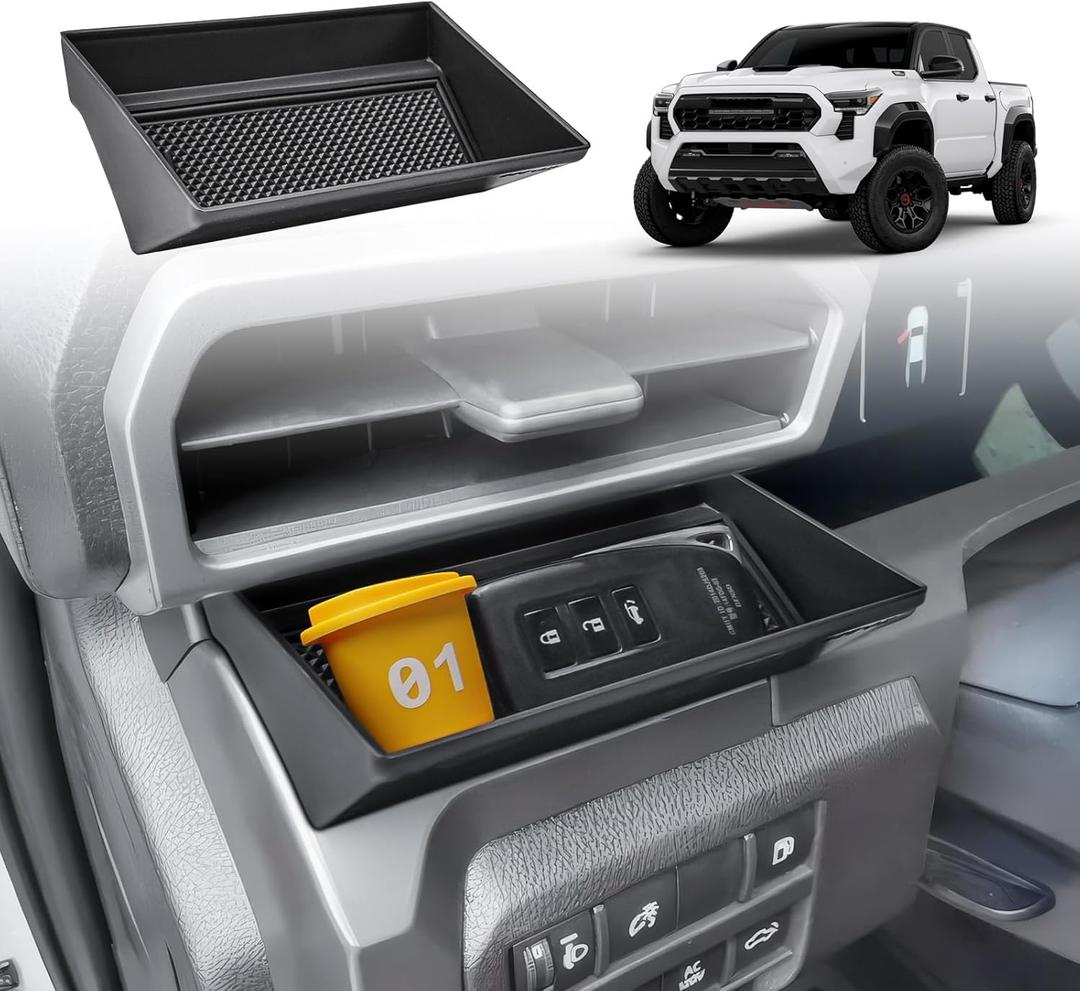 Air Vent Organizer Compatible with Toyota 2024 2025 2026 Tacoma & 2025 2026 4Runner Accessories, Driver-Side ABS Vent Pocket Storage Tray Small Essentials Holder (Not for 2-Door Models)