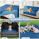 hyha Waterproof Dog Blanket, Soft Pet Bed Blankets, Waterproof Sofa Couch Cover for Dogs Washable, Reversible Pet Couch Covers for Sofa Furniture (52x82 Inch, Navy Blue/Blue)