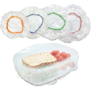 Culinary Elements Reusable Bowl Covers, Fits Small Bowls,12-Pack, 4 Sizes with Elastic, BPA-Free Plastic Food Storage Lids for Leftovers, Snacks & Prep Bowls 3 Pack