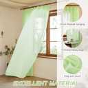 Pinch Pleated Sheer Curtains 84 Inch Length, Semi Voile Sheer Curtains for Bedroom Living Room Pinch Pleated Soft Touch Light Filtering Drapes(Reed Green, 42 W x 84 L, 2 Panels)