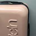 Calvin Klein Women's Hard Side Upright Luggage Spinner Light Weight Suitcase, Mellow Rose, Medium