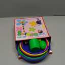 Ogrmar 18" Colorful Plastic Sport Ring Toss Game Set for Kids
